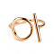 Brass Cuff Rings, Open Rings, Nickel Free, Ring with Bar, Real 18K Gold Plated, US Size 6 1/2, Inner Diameter: 17mm