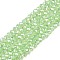 Electroplate Glass Beads Strands, AB Color Plated, Faceted, Rondelle, Pale Green, 2.9~3.3x2mm, Hole: 0.8mm, about 144~150pcs/strand, 35~37cm