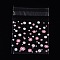 Rectangle OPP Cellophane Bags, with Flower Pattern, Clear, 10x6.9cm, Unilateral Thickness: 0.035mm, Inner Measure: 7x6.9cm, about 95~100pcs/set
