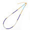 Vintage Short Colorful Glass Seed Beaded Necklace, Mauve