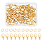 DICOSMETIC 40pcs 8mm 304 Stainless Steel Golden Jewelry End Clasps Lobster Claw Clasps Parrot Trigger Clasps with 80pcs Open Jump Rings for Jewelry Making,Hole:1.5mm