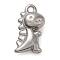 304 Stainless Steel Pendants, Dinosaur Charm, Stainless Steel Color, 18.5x10x7mm, Hole: 1.6mm