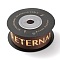 Polyester Grosgrain Ribbons, with Single Face Golden Hot Stamping, for DIY Gift Packing, Flower Packaging, Word Love is Eternal, Saddle Brown, 1 inch(25mm), 10 yards/roll(91.44m/roll)