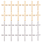 40Pcs 2 Colors 201 Stainless Steel Pendant Sets, Cross, Mixed Color, 20.5x12.5x0.8mm, Hole: 1.4mm, 20pcs/color