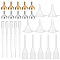 GORGECRAFT 25Pcs 5 Style Small Metal Funnels Essential Oil Funnel Kit and Dropper with Plastic Transfer Pipettes for Liquid Powder Transfer Filling Small Mini Bottles Or Containers Perfume