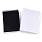 Rhombus Textured Cardboard Jewelry Boxes, with Black Sponge, for Jewelry Gift Packaging, Rectangle, White, 16x12x3.2cm, Inside: 15.3×11.3cm.