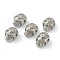Non-Tarnish 304 Stainless Steel Beads, Skull, for Halloween, Stainless Steel Color, 13.5x9.5x7mm, Hole: 1.8mm