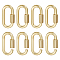 UNICRAFTALE Alloy Oval Screw Carabiner Lock Charms Platinum Oval Screw Locking Keychain Carabiner Clasp Metal Keychain Clip Hook Quick Link for DIY Necklaces Keychain Jewelry Making