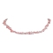 Synthetic Cherry Quartz Glass Chip Beaded Necklace, Golden, 15.94~15.98 inch(40.5~40.6cm)