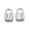 Non-Tarnish 201 Stainless Steel Pendants, Lock, Stainless Steel Color, 19x12.5x3mm, Hole: 5.5x6mm