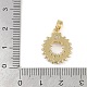 Латунные микропаве прозрачные подвески с фианитом ZIRC-M001-16B-G-3