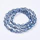 Стеклянные бусины с гальваническим покрытием  EGLA-D015-15x10mm-32-1