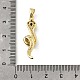 Латунные микро проложить кубического циркония подвески KK-Q066-08B-G-3
