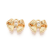Подвески из латуни с прозрачным фианитом KK-T074-104G
