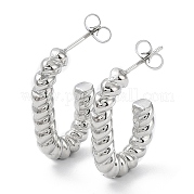 Овальные серьги-гвоздики из нержавеющей стали 304 EJEW-K243-12P