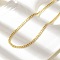 Brass Twisted Chain Necklaces, Long-Lasting Plated, Rack Plating, Lead Free & Cadmium Free, Real 18K Gold Plated, 17.13 inch(43.5cm)