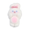 Flocky Resin Pendants, Rabbit, White, 57x32x26mm, Hole: 3mm