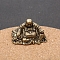 Brass Buddha Statue Display Decoration, for Home Office Desktop Feng Shui Decoration, Antique Bronze, 41x21mm