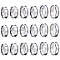 18Pcs 6 Size 304 Stainless Steel Grooved Finger Ring Settings, Ring Core Blank, for Inlay Ring Jewelry Making, Stainless Steel Color, US Size 6 1/2~13(16.9~22.2mm), 3Pcs/size