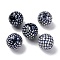 Handmade Porcelain Beads, Blue and White Porcelain, Round, Midnight Blue, 28mm, Hole: 2.5~3mm