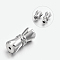 Non-Tarnish 304 Stainless Steel Screw Clasps, Column, Stainless Steel Color, 11.5x5mm, Hole: 0.7~1mm
