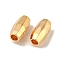 Brass Beads, Cadmium Free & Nickel Free & Lead Free, Faceted, Barrel, Real 18K Gold Plated, 5x2.5mm, Hole: 1.2mm