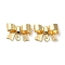 Brass Charms, Cadmium Free & Nickel Free & Lead Free, Bowknot Charm, Real 18K Gold Plated, 7x10x2.5mm, Hole: 0.9mm