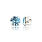 Preciosa® MAXIMA Crystal in Sew-On Cup, Czech Crystal, 719 35 012 Chaton(Round), Silver, 60000 Aquamarine, SS12(3~3.2mm)