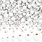 760Pcs 6 Styles Natural Wood Beads, Dyed, Round, White, 8~20x7~18mm, Hole: 3~4mm