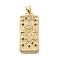 Rack Plating Brass Micro Pave Cubic Zirconia Pendants, Long-Lasting Plated, Lead Free & Cadmium Free, Hamsa Hand, 35.5x15x2.5mm, Hole: 5x3mm