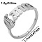 Non-Tarnish Adjustable Stainless Steel Constellations Cuff Ring for Couples, Simple and Personalized Design, Stainless Steel Color, Cancer, Inner Diameter: 17mm