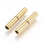 PVD Vacuum Plating 304 Stainless Steel Bayonet Clasps, Long-Lasting Plated, Column, Golden, 18~20x3.5mm, Hole: 2.5mm