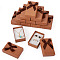 Cardboard Jewelry Boxes, for Jewelry Gift Packaging, Rectangle with Bowknot, BurlyWood, 8.3x5.3x2.4cm