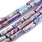 Natural Imperial Jasper Beads Strands, Dyed, Column, Medium Purple, 13~14x4~4.5mm, Hole: 1mm, about 29pcs/strand, 15.35 inch~15.7 inch(39~39.9cm)