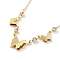 Butterfly Rhinestone Pendant Necklaces, with Ion Plating(IP) 304 Stainless Steel Cable Chains, Golden, 16.54 inch(42cm)