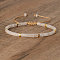 Natural Quartz Crystal Beaded Braided Bracelets, Adjustable Women's Bracelets, Inner Diameter: 16cm, Bead: 4~4.5x2~2.5mm