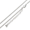 Brass Curb Chain Necklaces, Long-Lasting Plated, Real Platinum Plated, 16.34 inch(41.5cm)