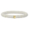 Polymer Clay Heishi Surfer Stretch Bracelet with 304 Stainless Steel Beaded, Preppy Bracelet, Light Goldenrod Yellow, Inner Diameter: 2 inch(5.2cm)