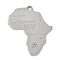 Alloy Rhinestone Pendants, Map, Platinum, 35.5x30x1.5mm, Hole: 2mm