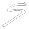 Brass Venetian Chain, Box Chain Necklaces, with Lobster Claw Clasps, Long-Lasting Plated, Platinum, 16.53 inch(42cm), 1mm