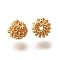 Brass Beads, Cadmium Free & Nickel Free & Lead Free, Twist, Real 18K Gold Plated, 5.5x4.5mm, Hole: 1.2mm