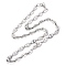 Non-Tarnish 304 Stainless Steel Link Chain Necklaces, with Lobster Claw Clasps, Stainless Steel Color, 22.83 inch(58cm)