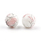 Drawbench & Baking Painted Glass Beads Strands, Round, Pink, 16mm, Hole: 1.5mm,  about 50pcs/strand, 31.4 inch