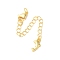 Rack Plating Brass Ends with Chain and Lobster Claw Clasps, Long-Lasting Plated, Lead Free & Cadmium Free, Dolphin, Golden, 70mm