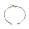 Tarnish Resistant Handmade 304 Stainless Steel Rolo Chain Bracelets Making Accessories, with Jump Rings, Lobster Claw Clasps, Chain Tabs, Stainless Steel Color, 6-1/2x1/8 inch(16.5x0.3cm)