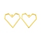 Brass Pendants, Heart, Real 18K Gold Plated, 20x20x1mm, Hole: 1mm