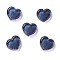 Transparent Resin Cabochons, with Glitter, Heart, Marine Blue, 18x19.5x6.5mm