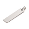 Tarnish Resistant 304 Stainless Steel Pendants, Laser Cut, Stamping Blank Tag, Rectangle, Stainless Steel Color, 41x10x1.4mm, Hole: 6mm