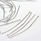 Iron Flat Head Pins, Nickel Free, Platinum, 40x0.6mm, 22 Gauge, about 3000pcs/500g, Head: 1.5mm