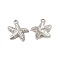Non-Tarnish 304 Stainless Steel Pendants, Starfish Charm, Stainless Steel Color, 19.5x18x3.5mm, Hole: 1.8mm